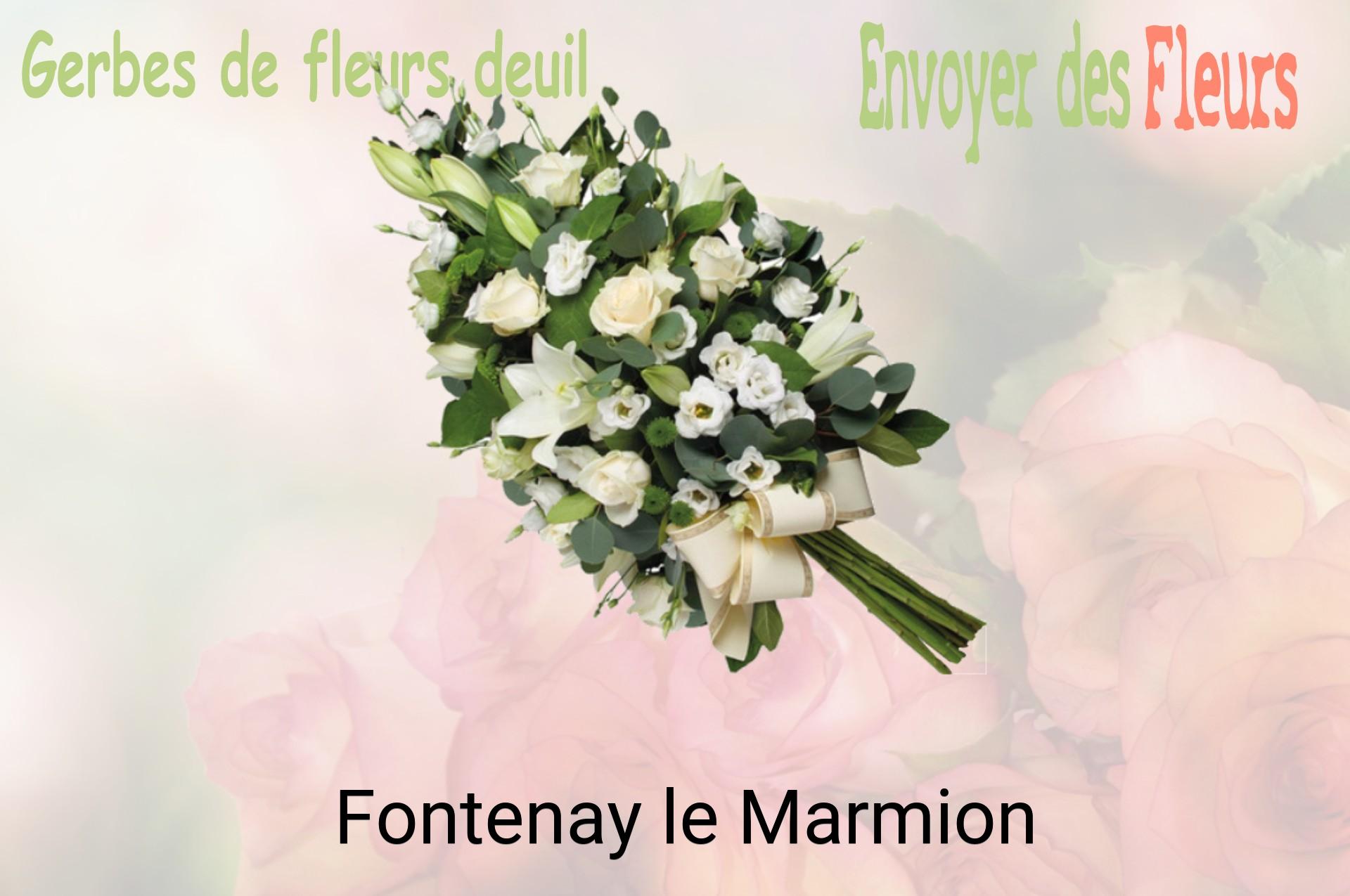 Gerbe de fleurs de deuil livrée à Fontenay-le-Marmion